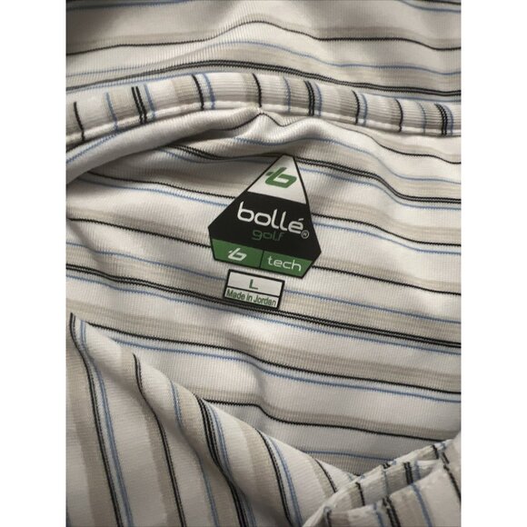 Bollé Golf Mens Striped Polo Shirt Size L - Picture 4 of 8